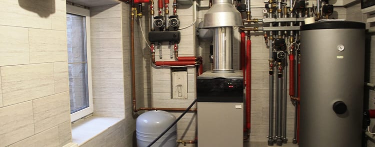 heat pump in utility room