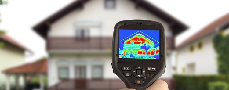 heat radar pointing at a house
