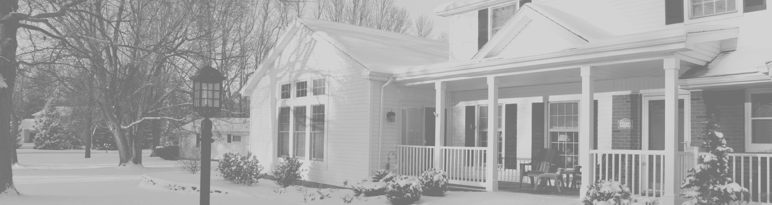 house in the winter